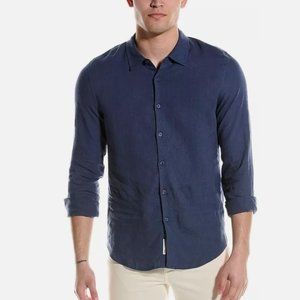 NWT Onia Standard Long Sleeve Linen Shirt Vintage Indigo Size M